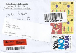 Argentina 2016 Buenos Aires "Yo Le Digo No A La Trata" Campaign Barcoded Registered Cover - Cartas & Documentos