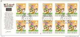 2011 Carnet Oblitéré De 10 Timbres Bobik Jouant De La Guitare De La Bande Dessinée Ctyrlistek YT C 604 - Usati