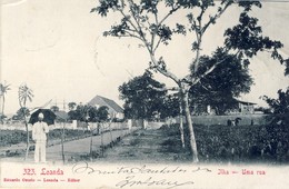 ANGOLA, LUANDA, LOANDA, Ilha, Uma Rua (1906), 2 Scans - Angola