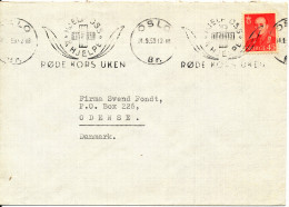 Norway Cover Sent To Denmark Oslo 14-9-1959 Single Franked (Hjelp Os A Hjelpe Røde Kors Uken) - Briefe U. Dokumente