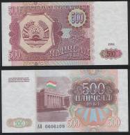 Tajikistan P 8 A - 500 Rubles 1994 - UNC - Tagikistan