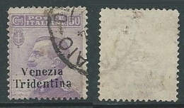 1918 TRENTINO ALTO ADIGE USATO EFFIGIE 50 CENT - P12-7 - Trentino