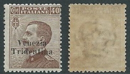 1918 TRENTINO ALTO ADIGE EFFIGIE 40 CENT MNH ** - P12-6 - Trentino