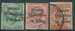 1918 TRENTINO ALTO ADIGE USATO HELLER 3 VALORI - P16 - Trentin