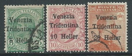 1918 TRENTINO ALTO ADIGE USATO HELLER 3 VALORI - P16-2 - Trentin