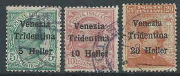 1918 TRENTINO ALTO ADIGE USATO HELLER 3 VALORI - P16-3 - Trentin