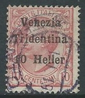 1918 TRENTINO ALTO ADIGE USATO EFFIGIE 10 HELLER - P12-6 - Trentin