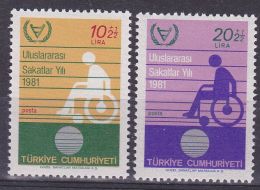 AC- TURKEY STAMP  -  INTERNATIONAL DISABLE PEOPLE'S YEAR MNH 25 MARCH 1981 - Unused Stamps