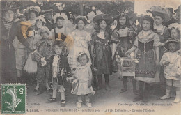 41-SAINT-AIGNAN- FÊTES DE LA MUTUALITE 18 / 19 JUILLET 1909, LA FÊTE ENFANTINE GROUPE D'ENFANTS - Saint Aignan