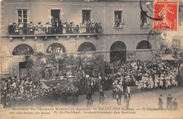 42-CHARLIEU- CONCOURS MUSICAL ET AGRICOLE DU 5 SEPTEMBRE 1909, P1 SAINT PHILIBERT, RASSEMBLEMENT DES SOCIETES - Charlieu