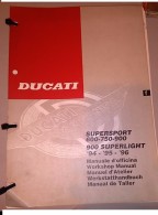 Ducati 600 750 900 SS Superlight '94-95-96 Manuale Officina Originale Workshop Manual-manuel D´atelier-Werkstatthandbuch - Motores