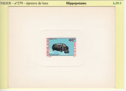 Niger - N°279 - Hippopotame - Epreuve De Luxe - Niger (1960-...)