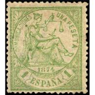 ES150STV-LFT***150.España.Spain. Espagne.ALEGORIAS DE LA JUSTICIA .1874.(Ed 150**)  Sin  Charnela - Ungebraucht