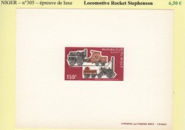 Niger - N°305 - Locomotive Rocket Stephenson - Epreuve De Luxe - Niger (1960-...)