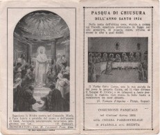 Santino Per La Pasqua Di Chiusura Dell'Anno Santo 1934 Chiesa Parrocchiale Di Piazzola Sul Brenta (Padova) - Devotion Images