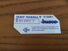 Ticket De Bus ** Busco "TARIF NORMAL" Concarneau (29) - Europe