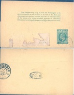 TRINIDAD, Edward VII ½d Wrapper To Holland, Interesting Arrival Postmarks On Back, Fine - Trinidad & Tobago (...-1961)