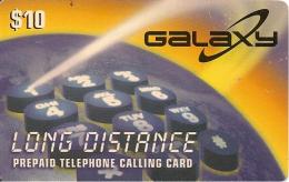 -CARTE-PREPAYEE-USA-1997-10$-GALAXY LONG DISTANCE-Plastic Fin-TBE - Altri & Non Classificati