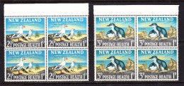 New Zealand 1964 Health, Birds, Mint No Hinge, Blocks, Sc# , SG 822-823 - Ungebraucht