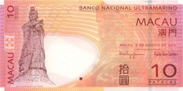 Macau (BNU) 10 Patacas 2010 UNC Cat No. P-80b / MO068b - Macao