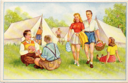 Cartes A Jouer- Partie De Cartes En Camping   - Illustration  (89902) - Cartas