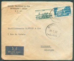 Airmail Cover From BEYROUTH 1952 To Vilvorde (BElgium) - 11385 - Liban