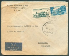 Airmail Cover From BEYROUTH 1952 To Vilvorde (BElgium) - 11385 - Lebanon