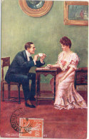 Cartes A Jouer -  Couple Jouant Aux Cartes -   (89924) - Playing Cards