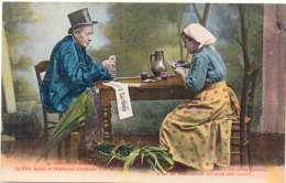 Cartes A Jouer - Couple Sarthois Jouant Aux Cartes : Le Père Quéru Et Maitresse Chantepie     (89931) - Spielkarten