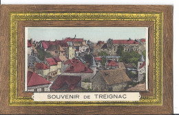 Delcampe - Cp 19 TREIGNAC Carte A Système De Mini Vues Dépliant Vue Eglise Pierre Des Druides Moulin Monument Aux Morts Commerce .. - Treignac