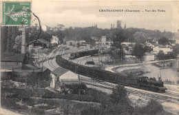 16-CHATEAUNEUF- VUE DES VOIES ( TRAIN) - Chateauneuf Sur Charente