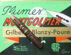 Ancienne Plume Estampee Montgolfier N°172 Pour Porte Plume Nib Dip Pen Calligraphy - Federn