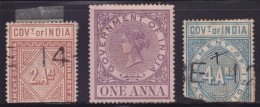 4539. India, 3 Old Revenue Stamps - Colecciones & Series