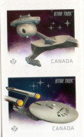 CANADA- 2016 STAR TREK- COIL STRIP OF 2 STAMPS- MNH - Coil Stamps