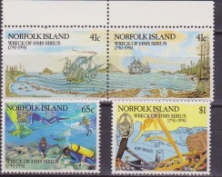 NORFOLK ISLAND MNH 1990 SG479-482 BICENTENARY OF WRECK OF HMS SIRIUS SHIPS MNH - Other (Sea)