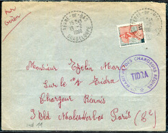 GUADELOUPE - FRANCE N° 1216 / LETTRE DE TERRE DE BAS LE 13/2/1960 POUR PARIS AVEC CACHET DU  " TIDRA " - TB - Covers & Documents