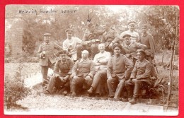 Carte-photo. Soldats Allemands En Convalescence. (Genesungsheim- Mai 1915) - Regiments