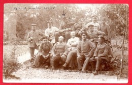 Carte-photo. Soldats Allemands En Convalescence. (Genesungsheim- Mai 1915) - Regimente