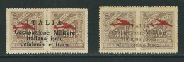 ITALIE Occupation Militaire Cefalonia & Itaca N° PA 24 * 2 Types (rousseurs Sur Le Type II) - Cefalonia & Itaca