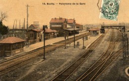 BUCHY - Panorama De La Gare (carte Toilée) - Buchy