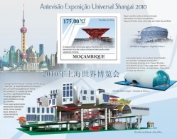 Mozambico 2009, Expo Shangai, Pavillons, BF IMPERFORATED - 2010 – Shanghai (Chine)