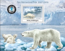 Mozambico 2009, International Polar Year, Polar Bears, BF - Año Polar Internacional