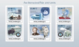 Mozambico 2009, International Polar Year, Polar Bears, 6val In BF IMPERFORATED - International Polar Year