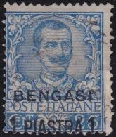 UFFICI POSTALI ALL'ESTERO LEVANTE BENGASI 1901 VEIII 1pi Su 25c / Usato Sassone 1    Prezzo Di Catalogo Euro 200 - Emisiones Generales