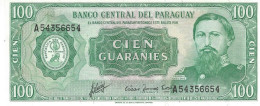 PARAGUAY 100 GUARANIES 1952 (1982) P-205 UNC PICK PLATE SER: A54356654 [ PY820a ] - Paraguay