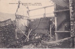 LE POUZIN                        Inondations 1907                       Interieur De L'hotel Du Louvre - Le Pouzin