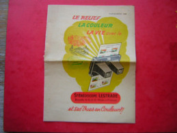 PAPIER CATALOGUE 1965 LE RELIEF LA COULEUR LA VIE AVEC LE STEREOSCOPE LESTRADE ET SES VUES EN COULEURS - Stereoscopes - Side-by-side Viewers