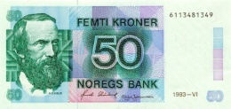 Norway 50 Kroner 1993, AU/UNC (P-42e, ) - Noorwegen