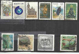 TEN AT A TIME - BRAZIL - LOT OF 10 DIFFERENT 1 - USED OBLITERE GESTEMPELT USADO - Verzamelingen & Reeksen