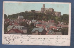 HESSEN - CP COLORISEE GRUSS AUS KÖNIGSTEIN - KUNSTANSTALT LAUTZ & JEANBECK ? DARMSTADT Nr A 3395 - CIRCULEE 1906 - Koenigstein